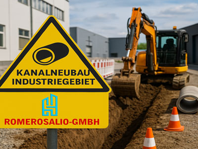 Kanalneubau Industriegebiet